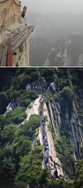 Huashan Cliffside Path, China,  Hindi, History, Story, Information, Jankari, Itihas, Dangeroys, Amazing, 