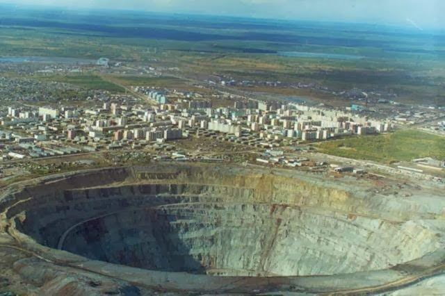 World's second largest Man made  Crater - Mirny Mine