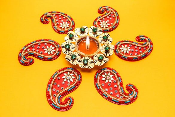 Diwali Rangoli Patterns With Flower
