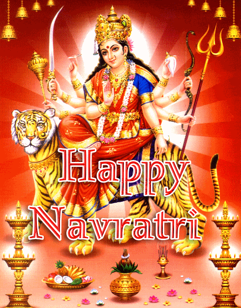 Happy Navratri Gif Greeting Cards 2019